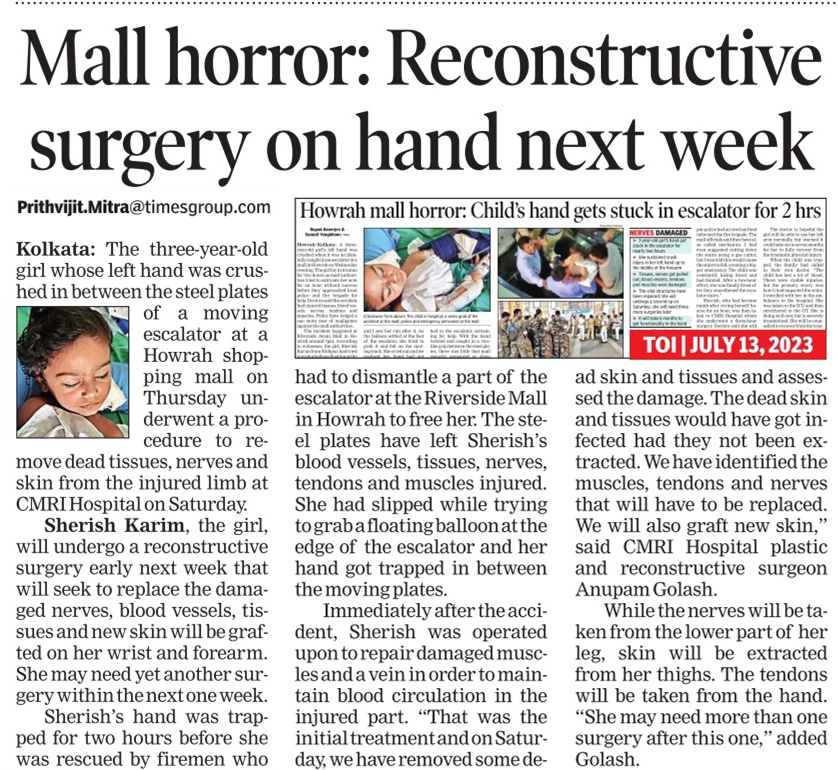 Mall horror: Reconstructive surgery on hand next week